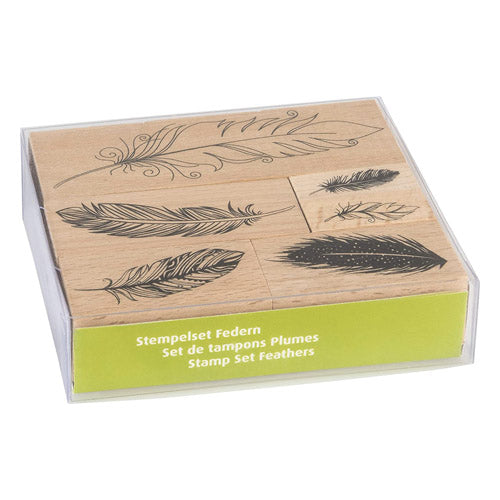 HEYDA Set 10 timbres, diseño plumas