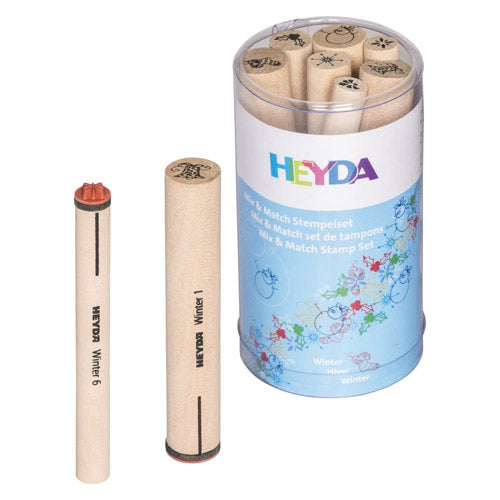 HEYDA HEYDA set de 7 timbres, diseño de inviernos