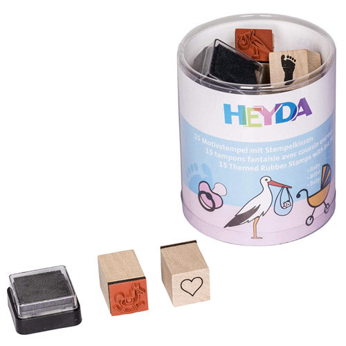 HEYDA set de 15 timbres, diseño para bebes
