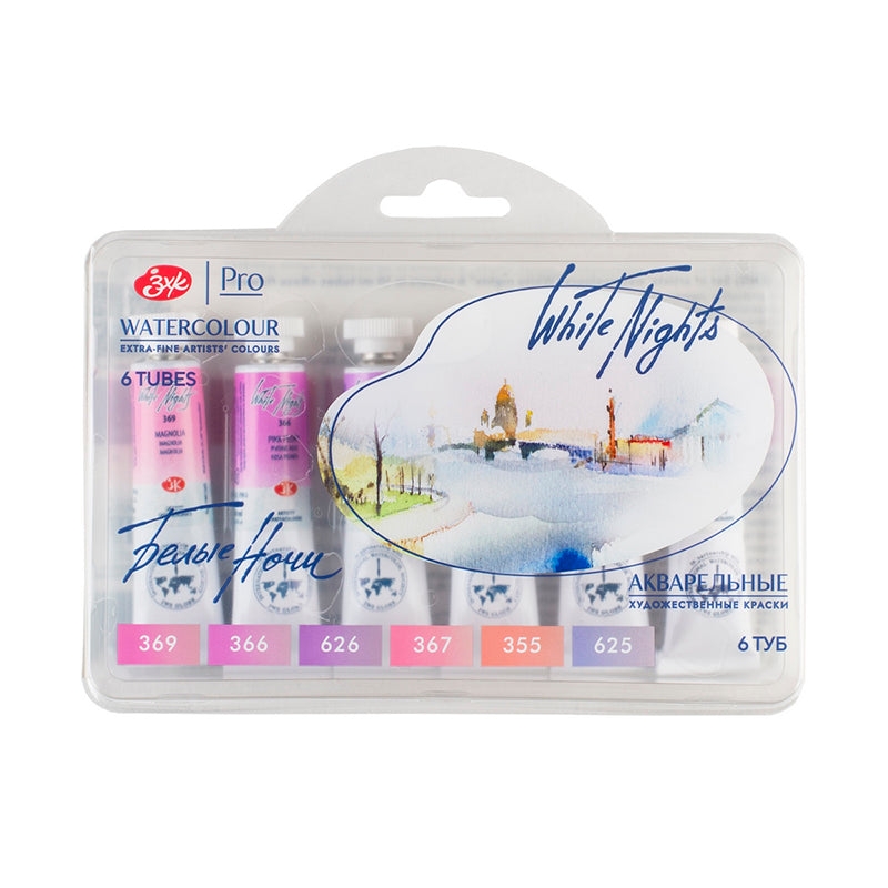 NEVSKAYA PALITRA Set de acuarela Rose flower, 6 tubos