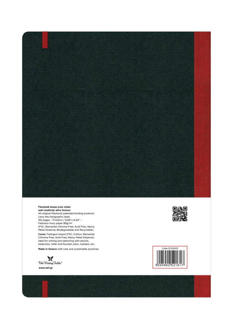 FLEXBOOK Libreta Goblal negro/rojo 17x 24 cm - cróquis