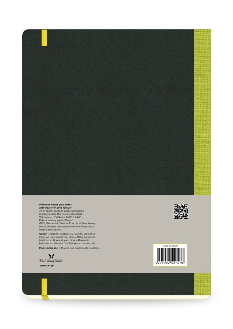 FLEXBOOK Libreta Global negro/verde 17 x 24 cm - línea