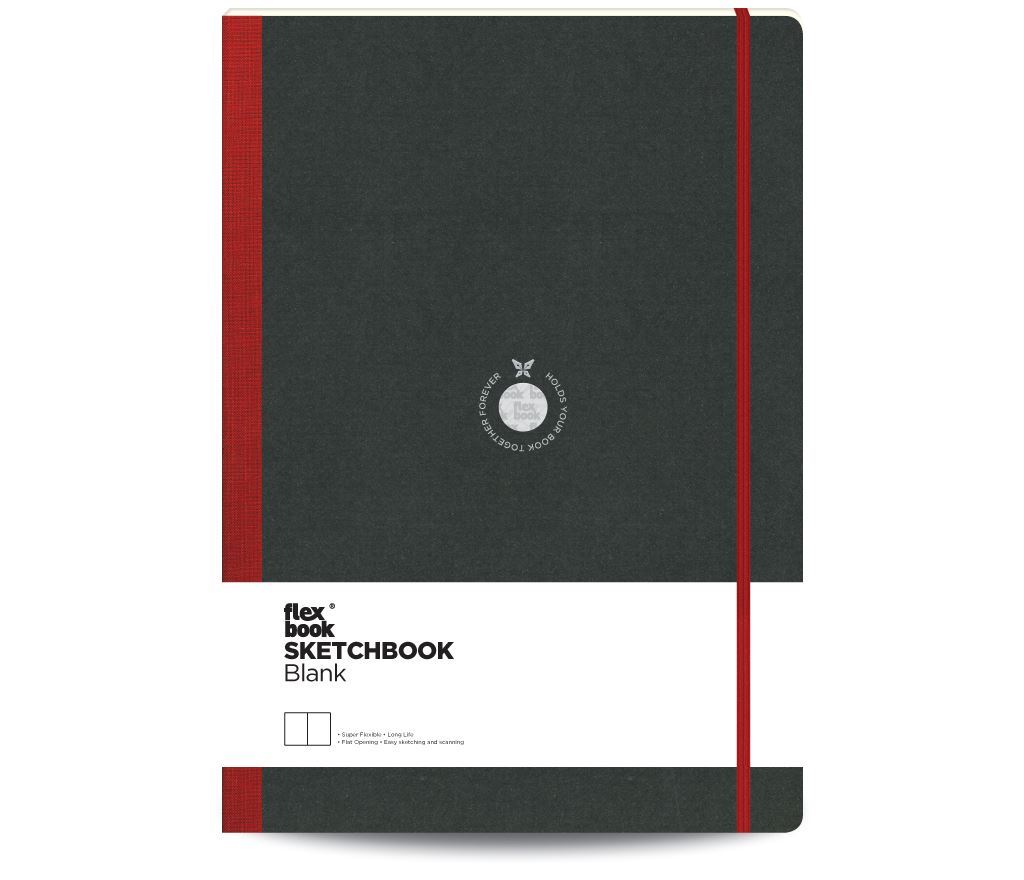 FLEXBOOK Libreta sketchbook 22 x 31 cm lomo rojo