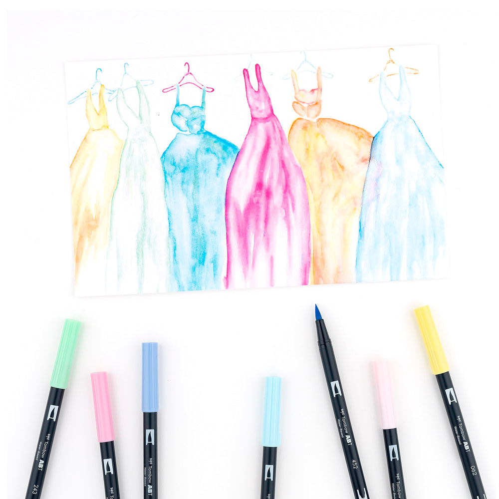 TOMBOW set 10 marcadores Dual Brush Pen - Pasteles
