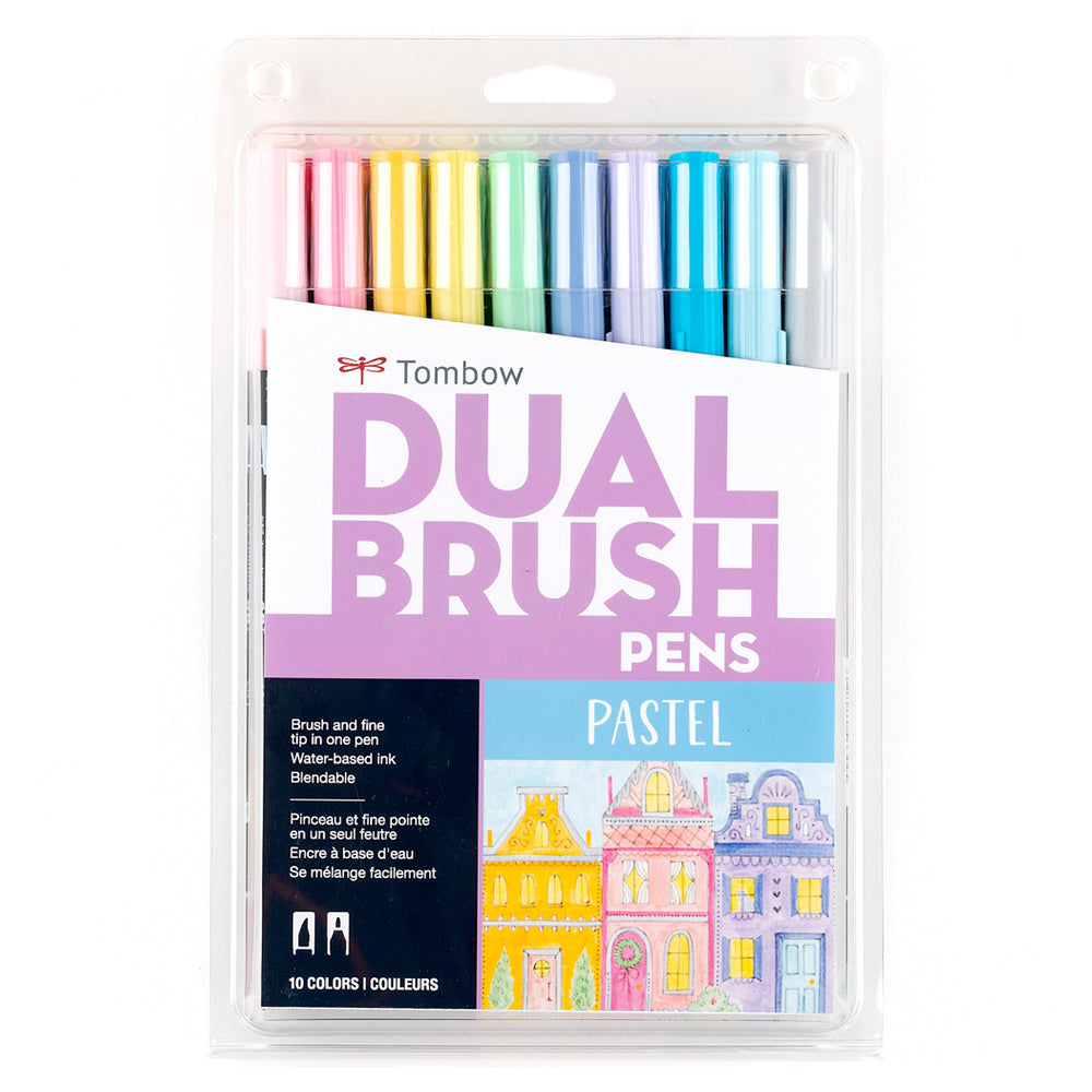 TOMBOW set 10 marcadores Dual Brush Pen - Pasteles