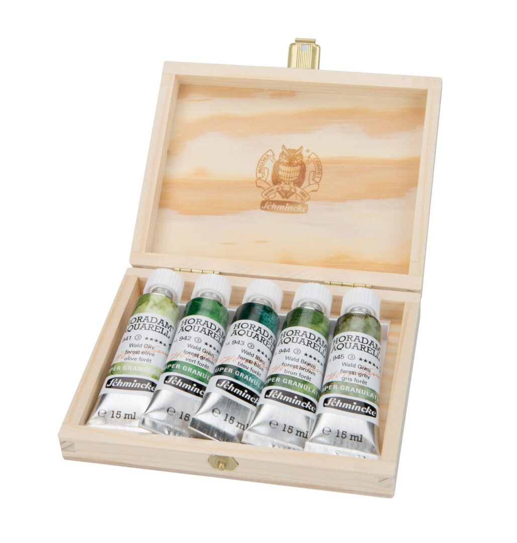 SCHMINCKE Set acuarela Horadam súper granulación Forest 5 x 15 ml
