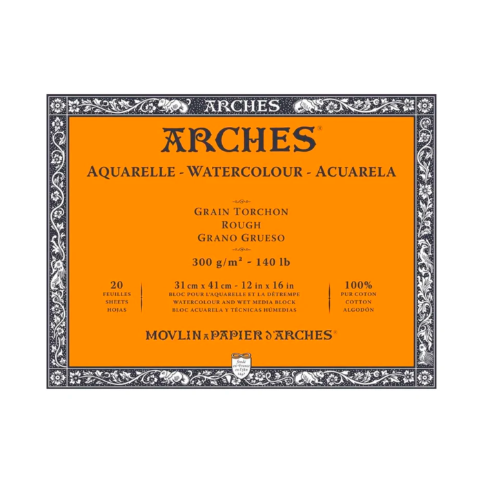 ARCHES Block de Acuarela 31 x 41 cm 300 grs. Grano grueso