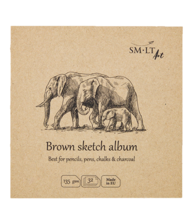 SMLT Libreta Authentic dibujo Layflat brown