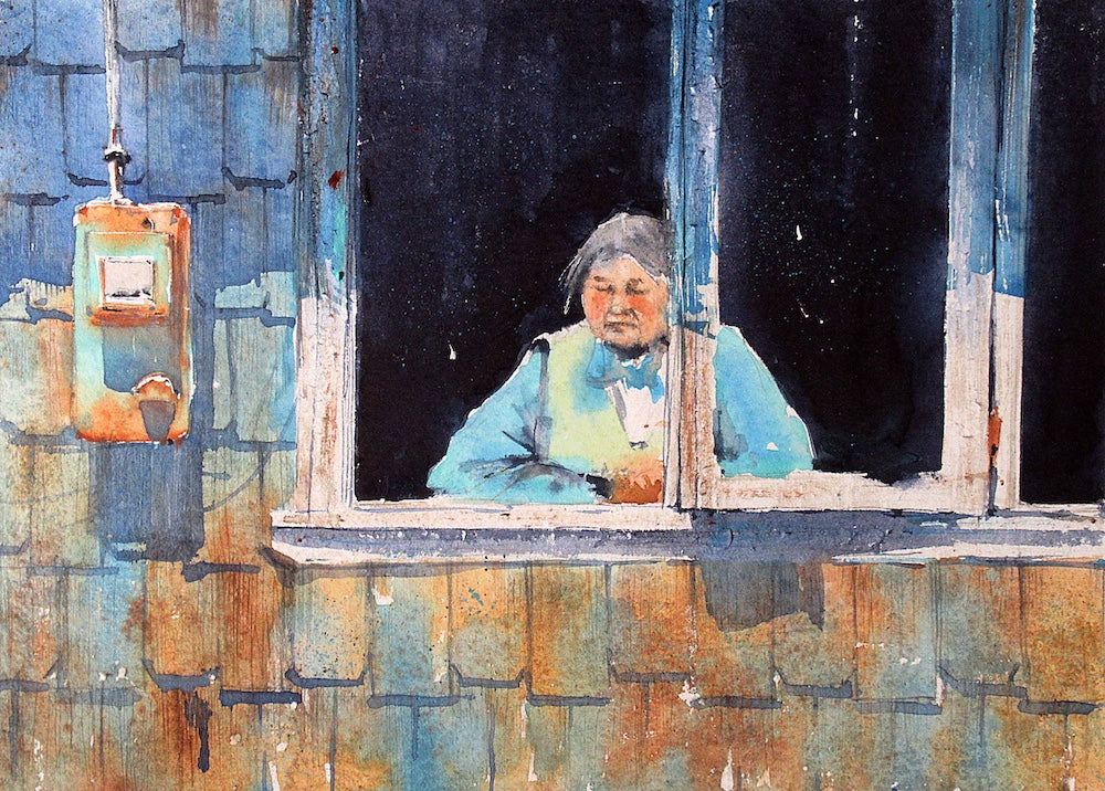 Print Cristian Diaz Mandiola, Pausa de Medio día en Chiloé, 25 x 35 cm