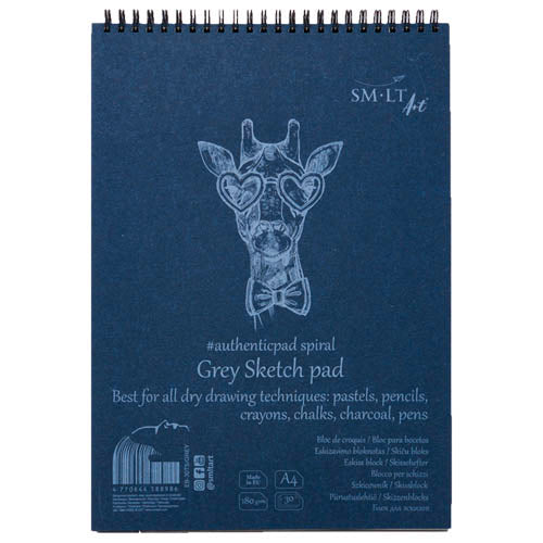 SMLT croquera authentic A4 papel gris