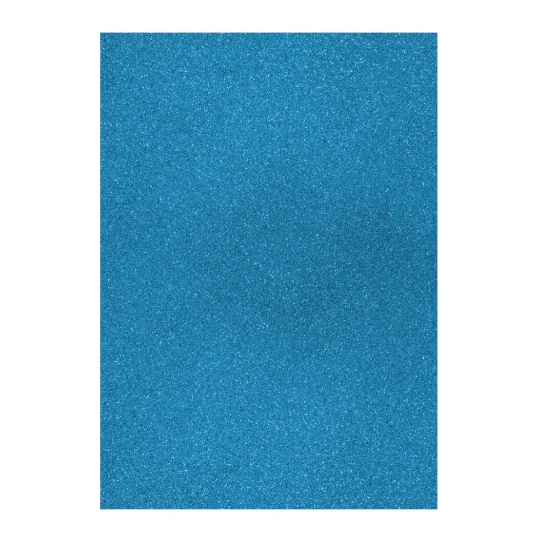 HEYDA Cartón glitter A4, azul