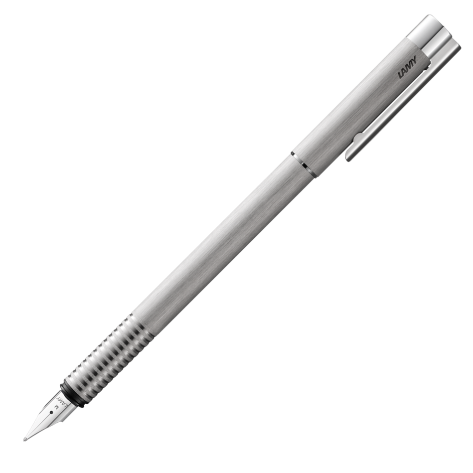 LAMY Pluma logo acero cepillado