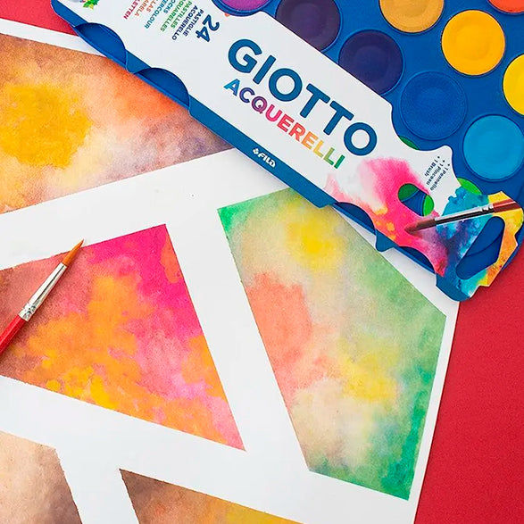 GIOTTO Acuarela 24 colores 30 mm