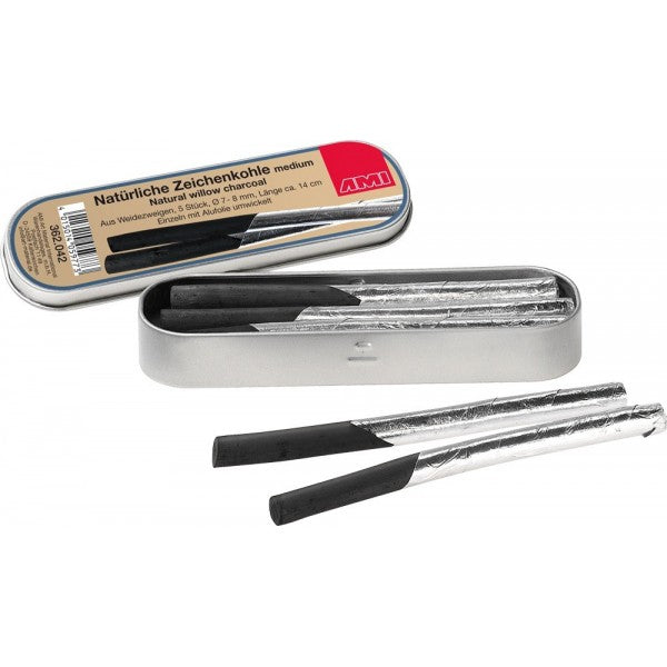 AMI estuche metal con 5 carboncillos 7-8 mm