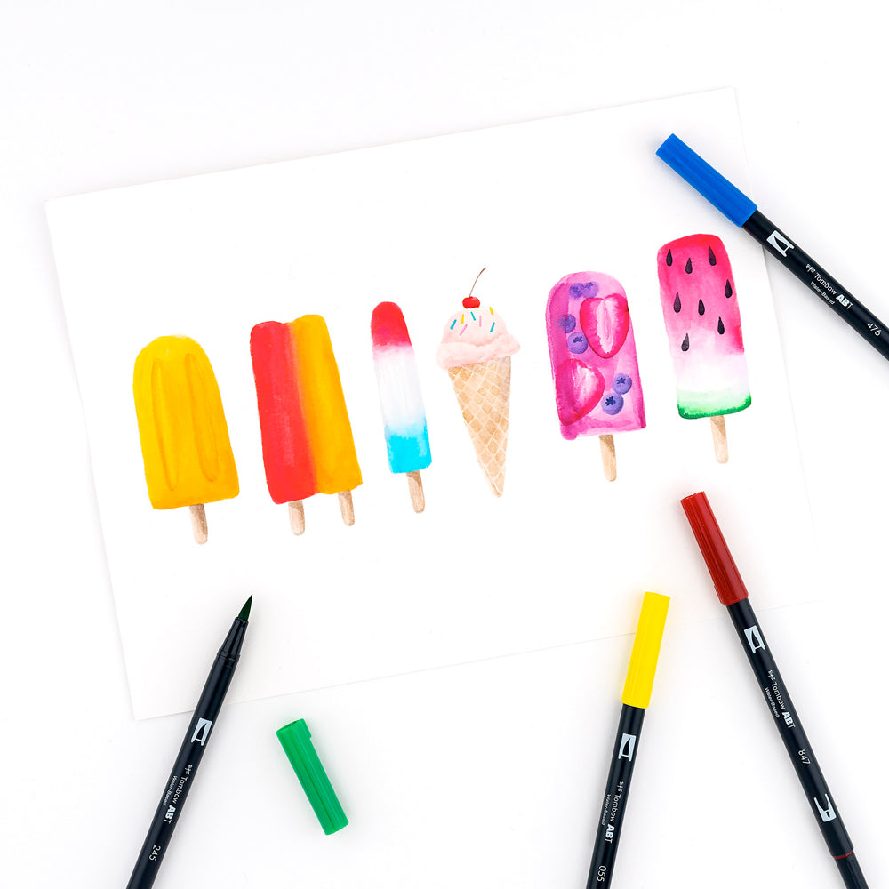 TOMBOW Set 10 marcadores Dual Brush Pen - Primary