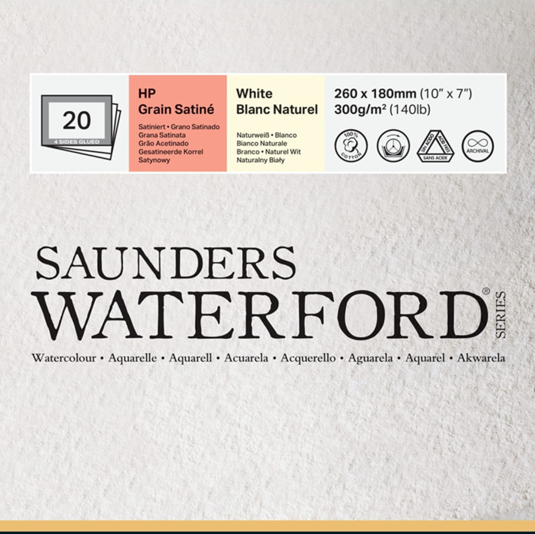 SAUNDERS WATERFORD Block de acuarela 18 x 26 cm 300 g/r, Satinado