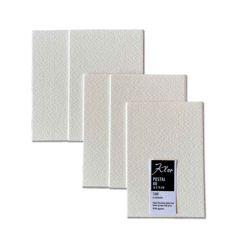 KLEE Set 5 Postales A6 Papel Acuarela 638 gr