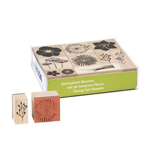 HEYDA Set 10 timbres, diseño flores