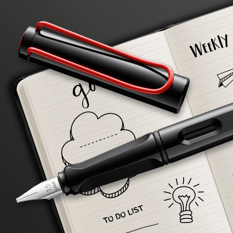 LAMY Pluma Joy Caligráfica Black/Red