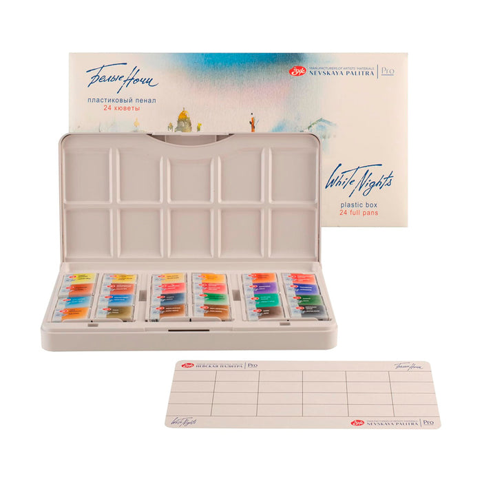NEVSKAYA PALITRA Set Acuarelas White Nights 24 pans