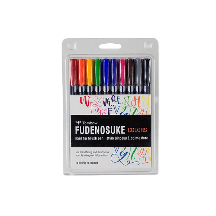 TOMBOW Marcadores Fudenosuke, 10 colores