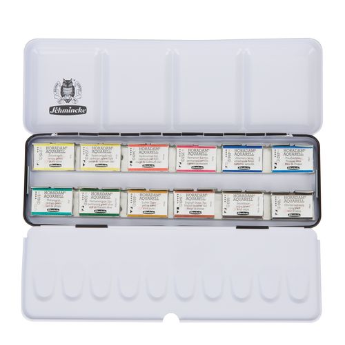 SCHMINCKE Horadam Aquarell Set 12 x 1/1 pan