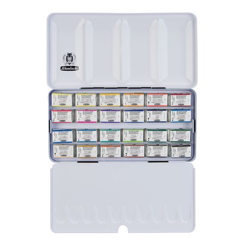 SCHMINCKE Horadam Aquarell Set de acuarelas 24 x 1/1 pan