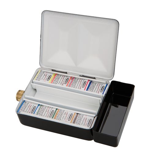 SCHMINCKE Horadam Aquarell Set de acuarelas 8 x 1/2 pan con contenedor de agua