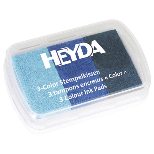 HEYDA tampones de tinta para timbres de tres colores.