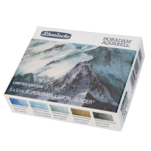 SCHMINCKE Set Acuarelas en tubo 5ml Edición Especial super granulación - Glacier 5x5ml