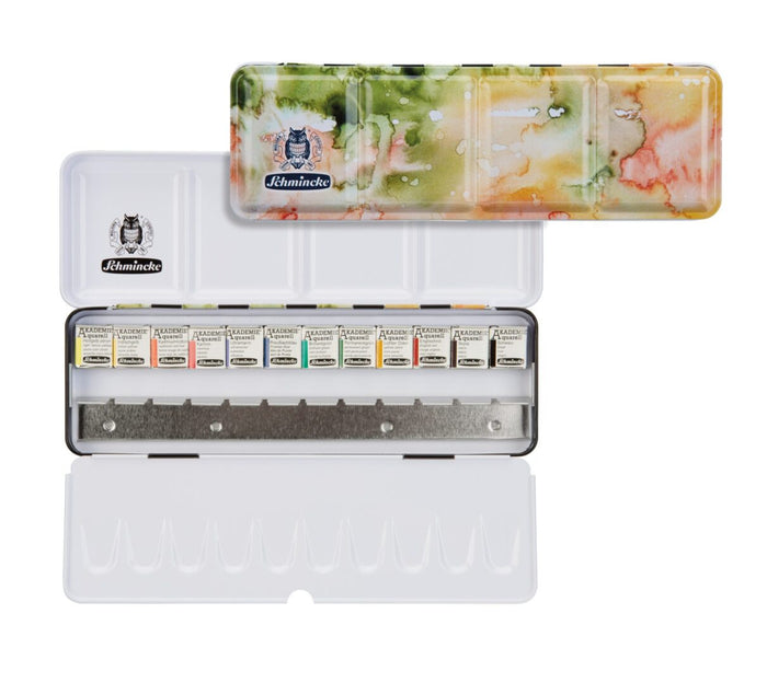 SCHMINCKE Akademie set acuarela edición especial 12 x 1/2 pan caja metálica