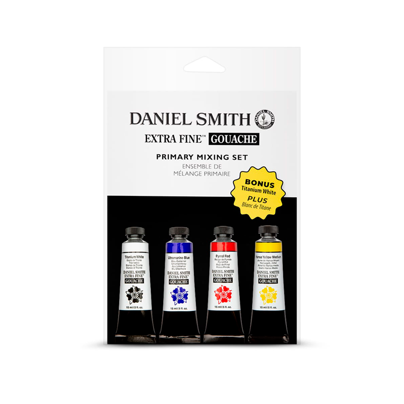 DANIEL SMITH Set Gouache profesional, 4 tubos 15ml