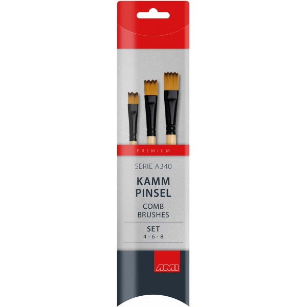 AMI Set Pinceles Peineta, 3pcs