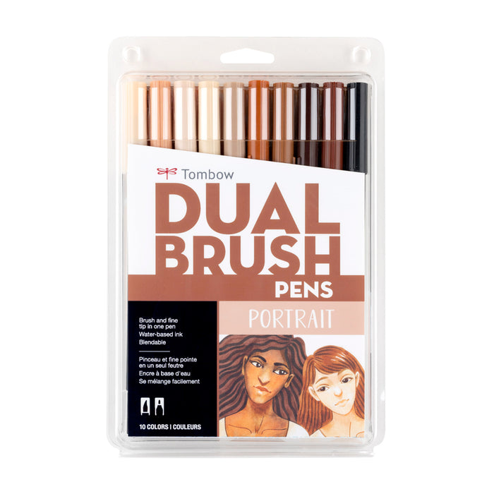 TOMBOW Set 10 marcadores Dual Brush Pen - Portrait