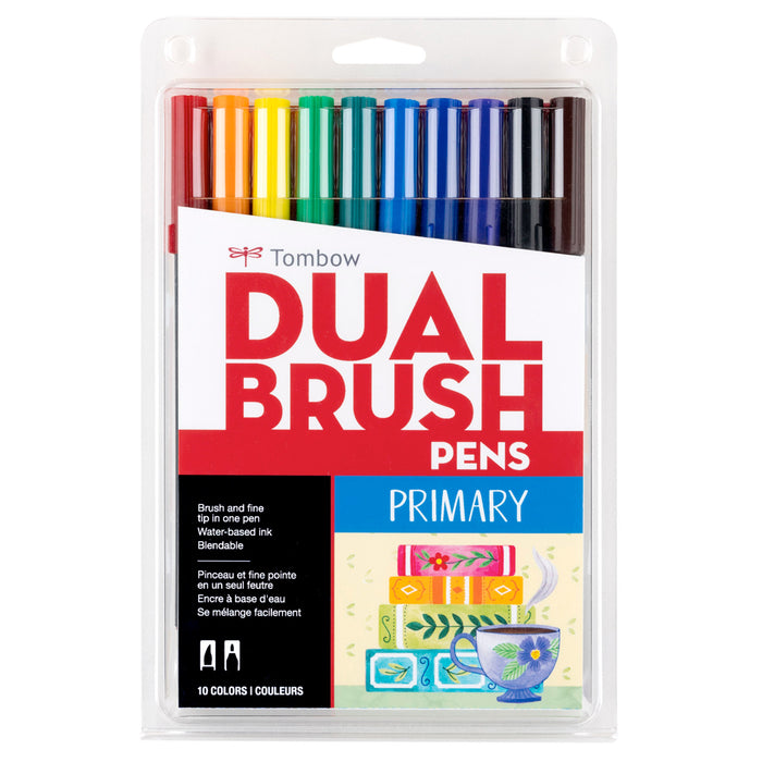 TOMBOW Set 10 marcadores Dual Brush Pen - Primary