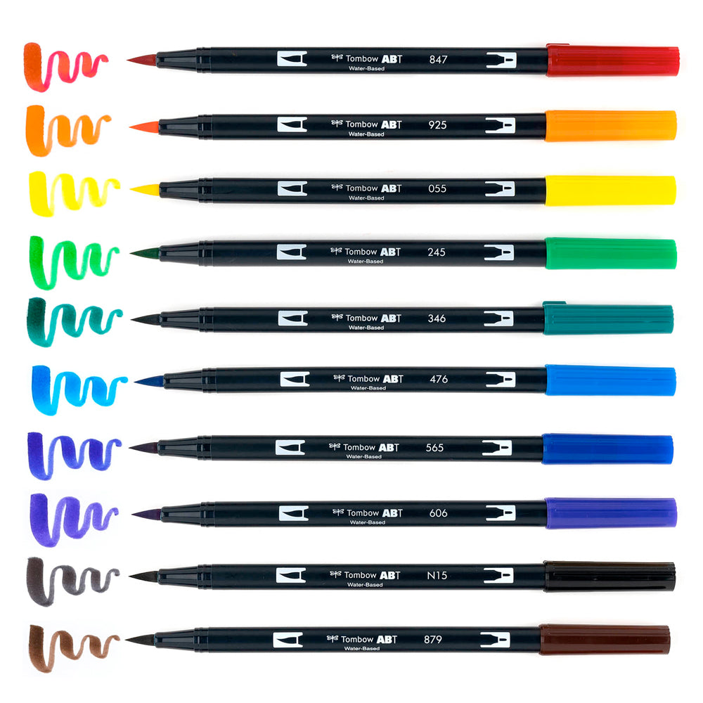 TOMBOW Set 10 marcadores Dual Brush Pen - Primary