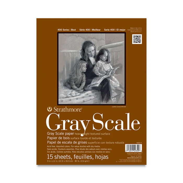 STRATHMORE Block Grayscale 216 gr, 22,9 x 30,5 cm