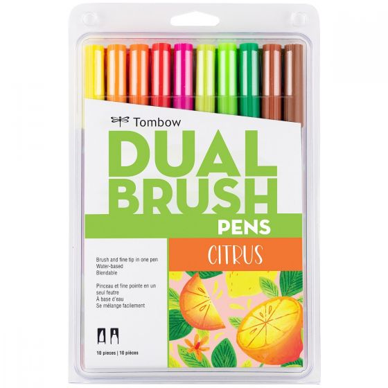 TOMBOW set 10 marcadores Dual Brush Pen – Citrus